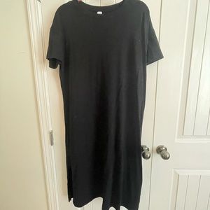 Black Old Navy Tshirt Midi Dress - size large